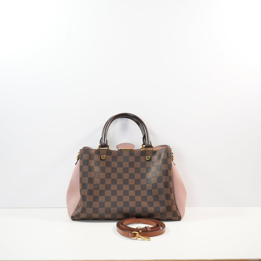 Louis Vuitton Magnolia and Damier Ebene Canvas Colorway Brittany Bag