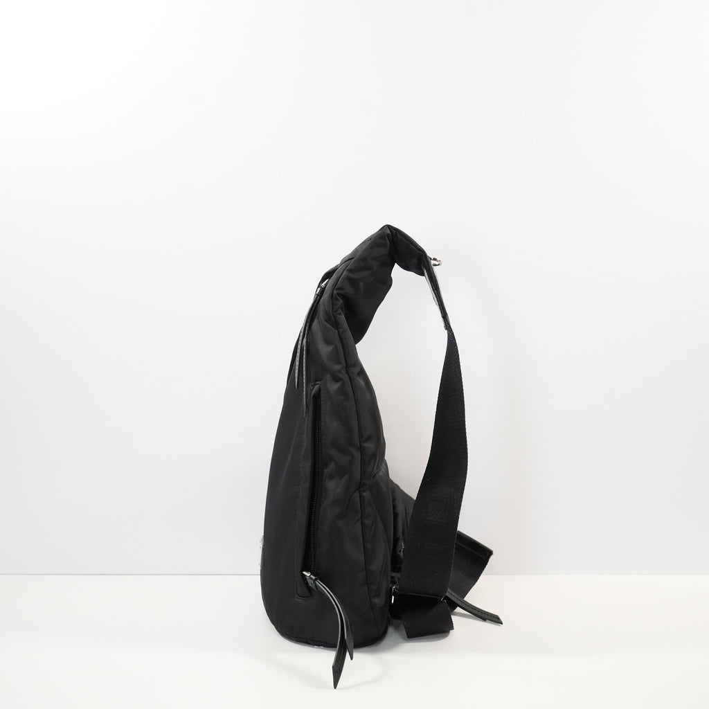 Prada Re-Nylon and Leather Sling Crossbody Backpack (dust bag)