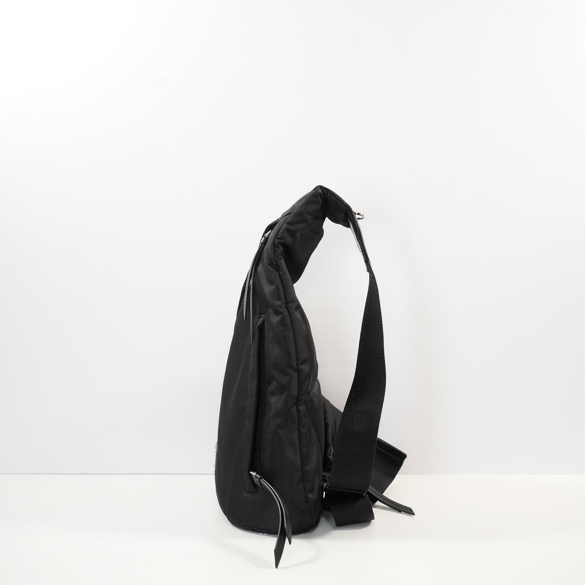 Prada Re-Nylon and Leather Sling Crossbody Backpack (dust bag)