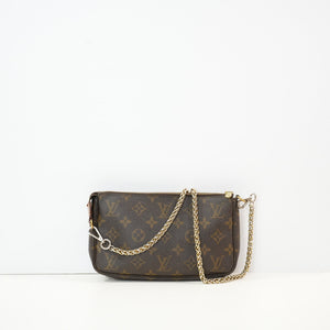 Louis Vuitton Pochette Brown Monogram Accessories (not original chain)