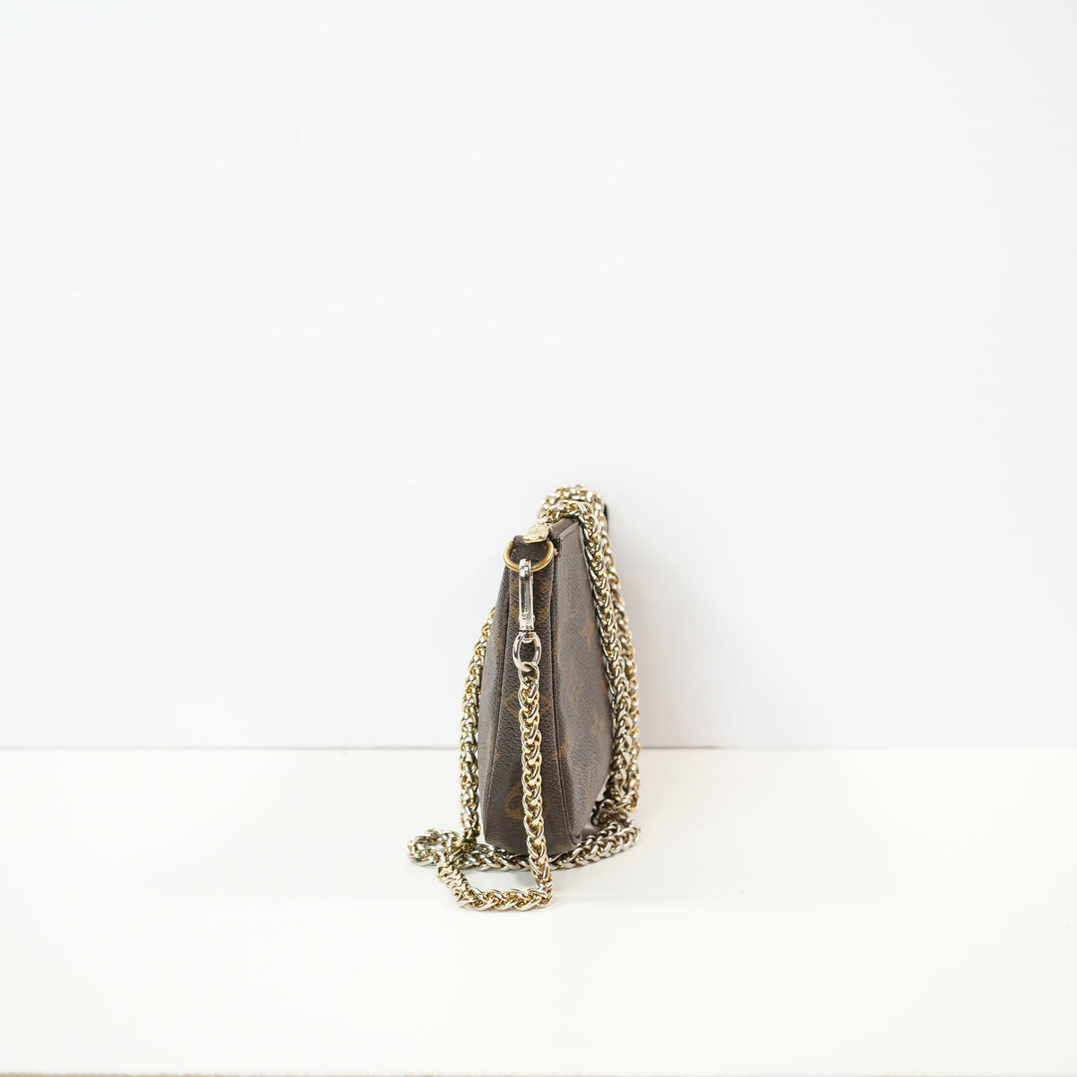 Louis Vuitton Pochette Brown Monogram Accessories (not original chain)