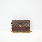 Louis Vuitton Damier Ebene Vavin Wallet on Chain Crossbody (w/ box)