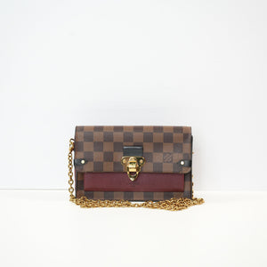 Louis Vuitton Damier Ebene Vavin Wallet on Chain Crossbody (w/ box)
