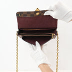 Louis Vuitton Damier Ebene Vavin Wallet on Chain Crossbody (w/ box)
