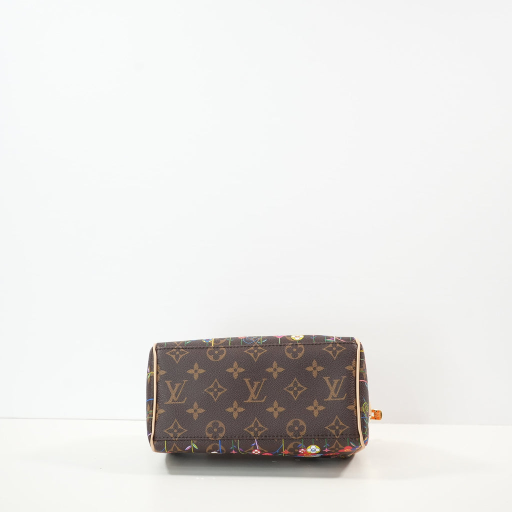 Louis Vuitton x Takashi Murakami Speedy Bandouliere 20 Full Set
