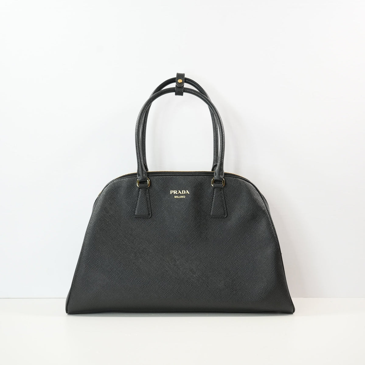 Prada Saffiano Lux Promenade Bag In Black Saffiano Leather (Dustbag)