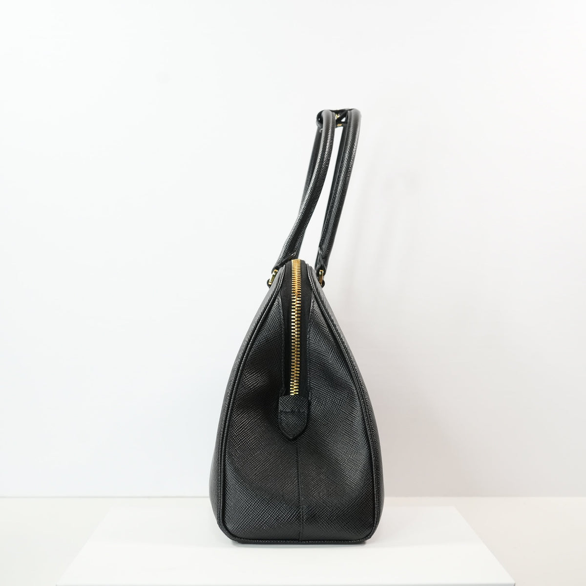 Prada Saffiano Lux Promenade Bag In Black Saffiano Leather (Dustbag)
