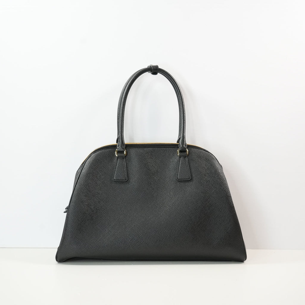 Prada Saffiano Lux Promenade Bag In Black Saffiano Leather (Dustbag)