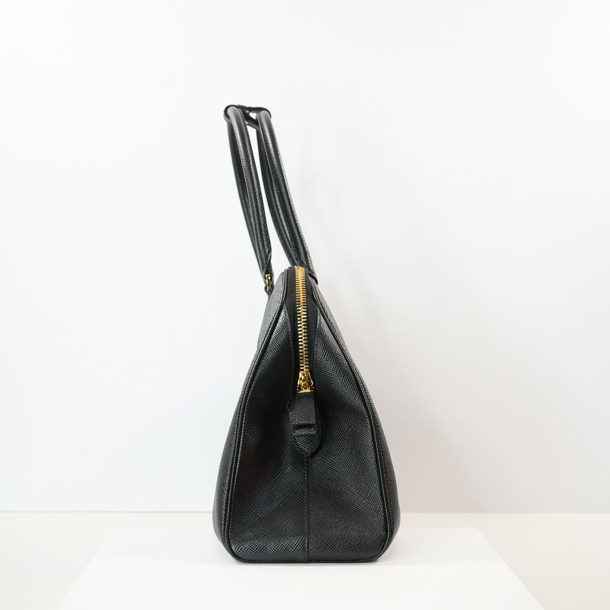 Prada Saffiano Lux Promenade Bag In Black Saffiano Leather (Dustbag)