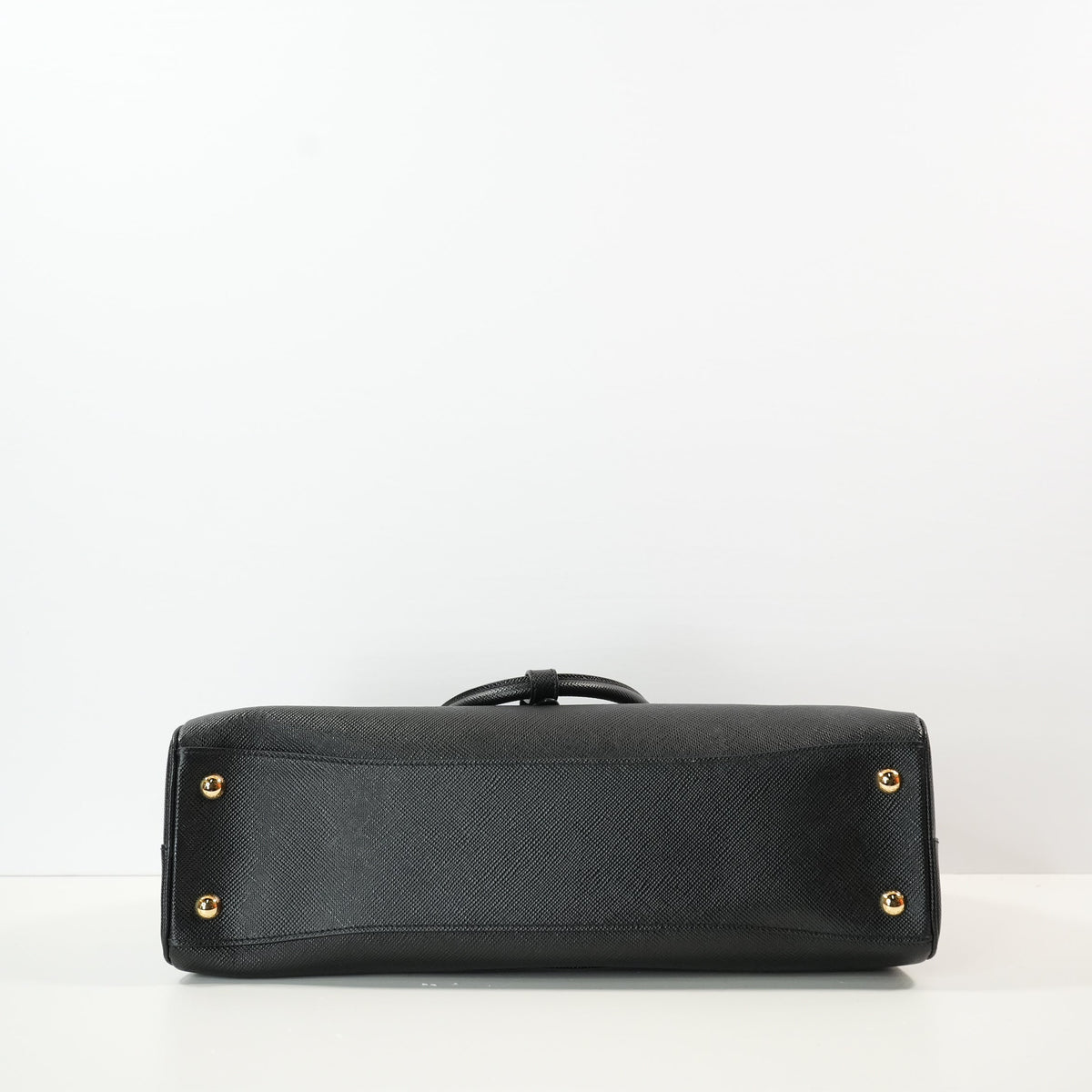 Prada Saffiano Lux Promenade Bag In Black Saffiano Leather (Dustbag)