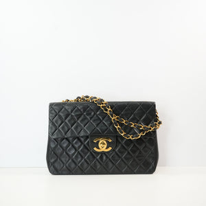 Chanel Black Quilted Lambskin XL Maxi Flap Bag