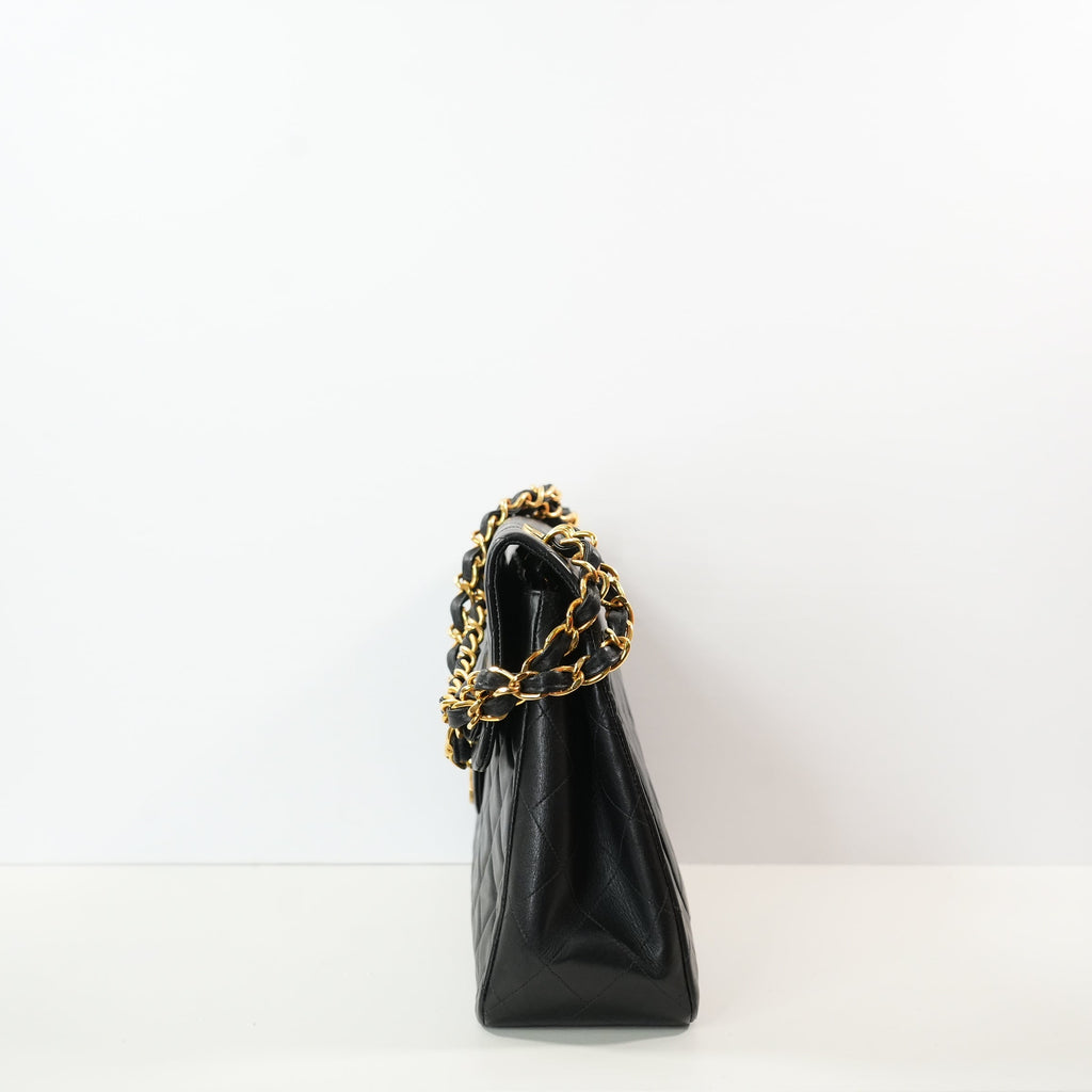 Chanel Black Quilted Lambskin XL Maxi Flap Bag