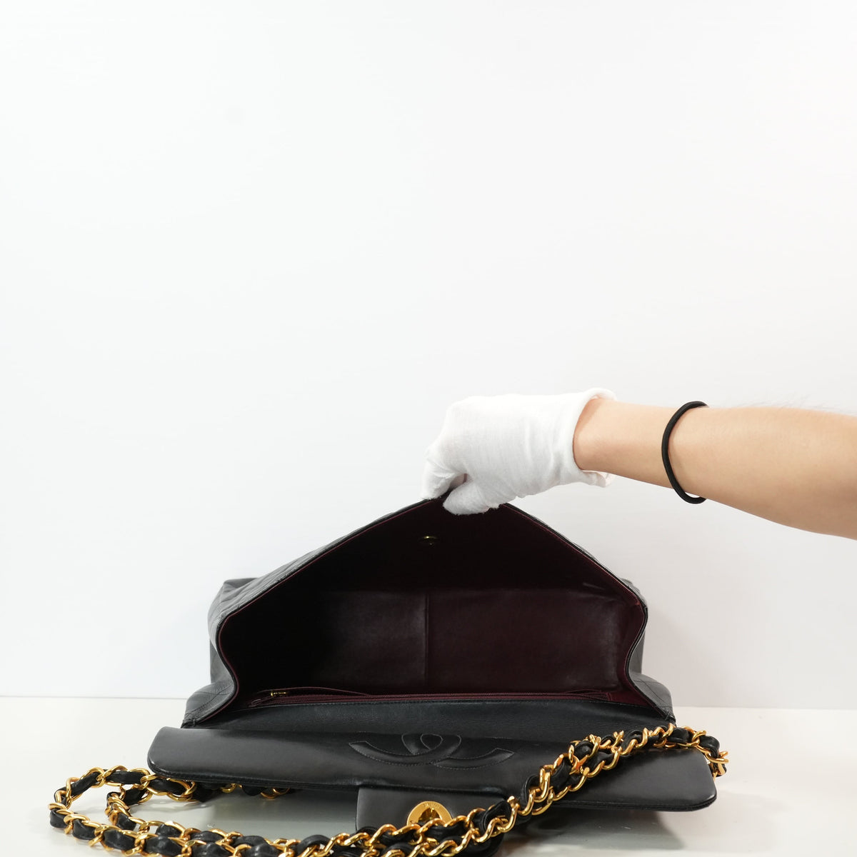 Chanel Black Quilted Lambskin XL Maxi Flap Bag
