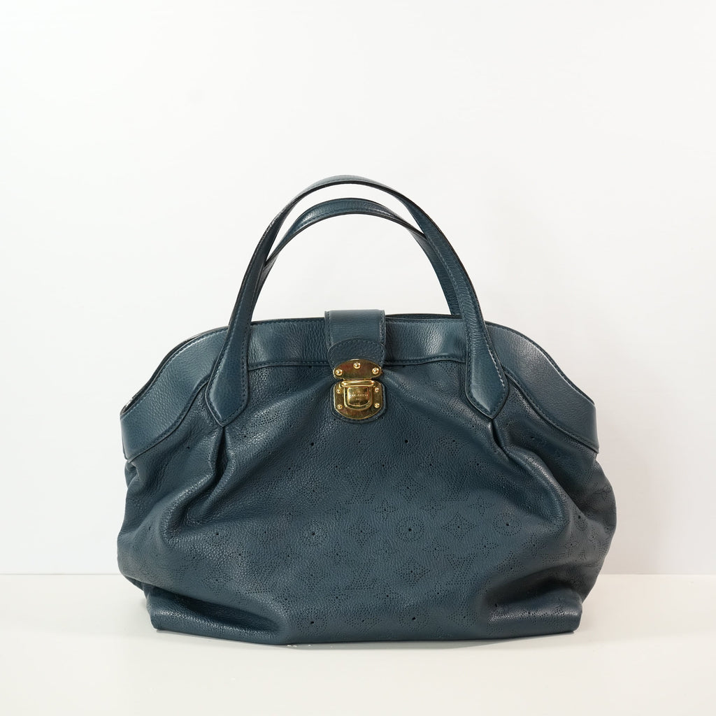Louis Vuitton Blue Marine Mahina Leather Cirrus MM Bag