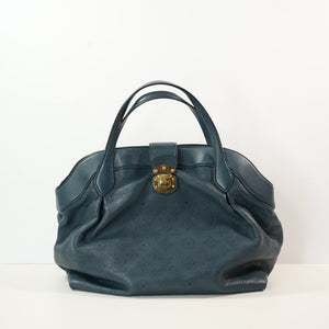 Louis Vuitton Blue Marine Mahina Leather Cirrus MM Bag
