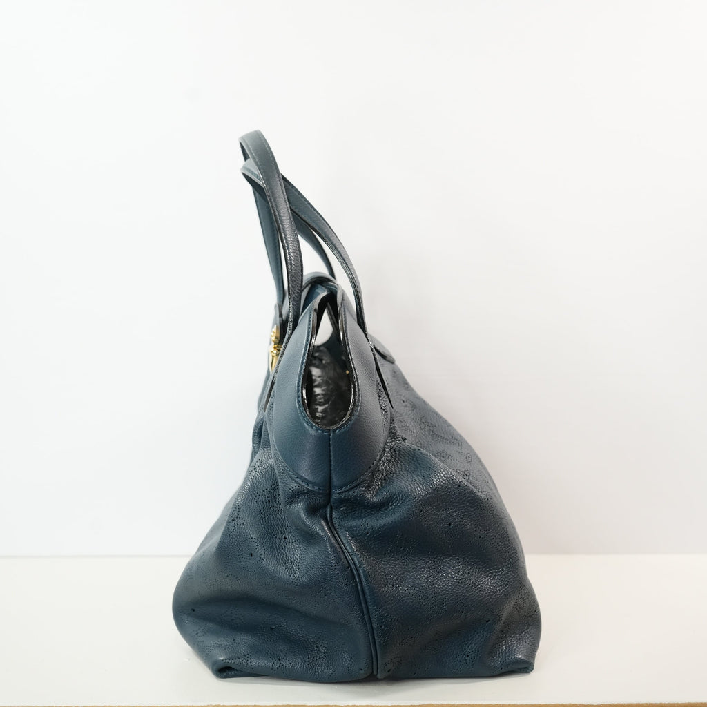 Louis Vuitton Blue Marine Mahina Leather Cirrus MM Bag