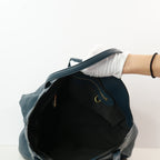 Louis Vuitton Blue Marine Mahina Leather Cirrus MM Bag
