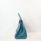 Hermes Kelly 35 Retourne Blue Jean Togo Leather (J/2006)