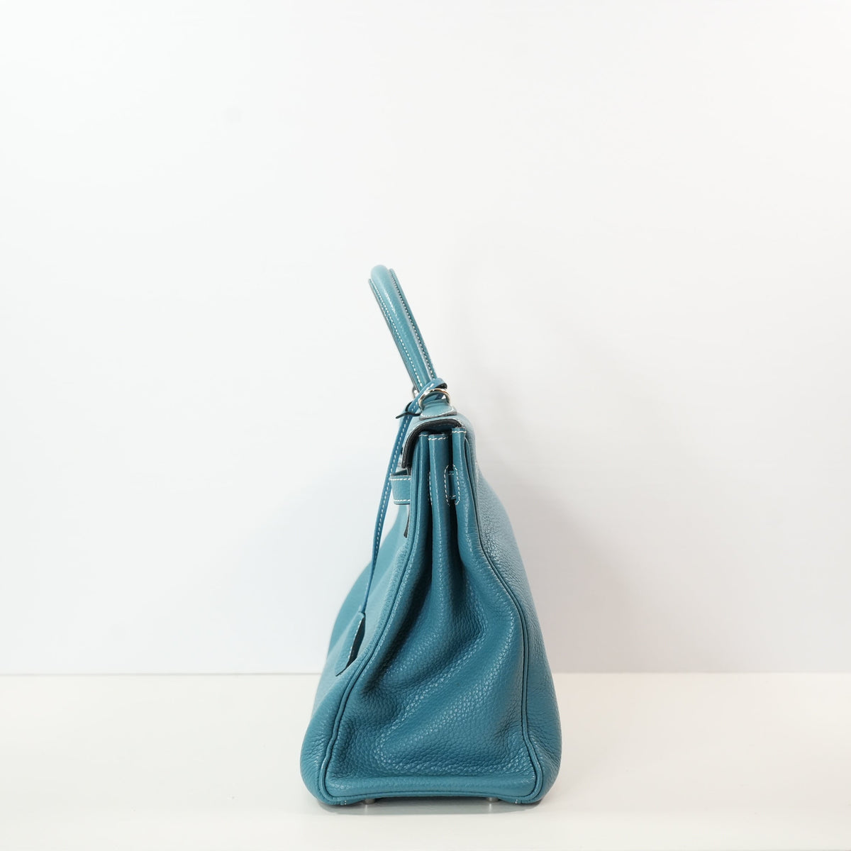 Hermes Kelly 35 Retourne Blue Jean Togo Leather (J/2006)