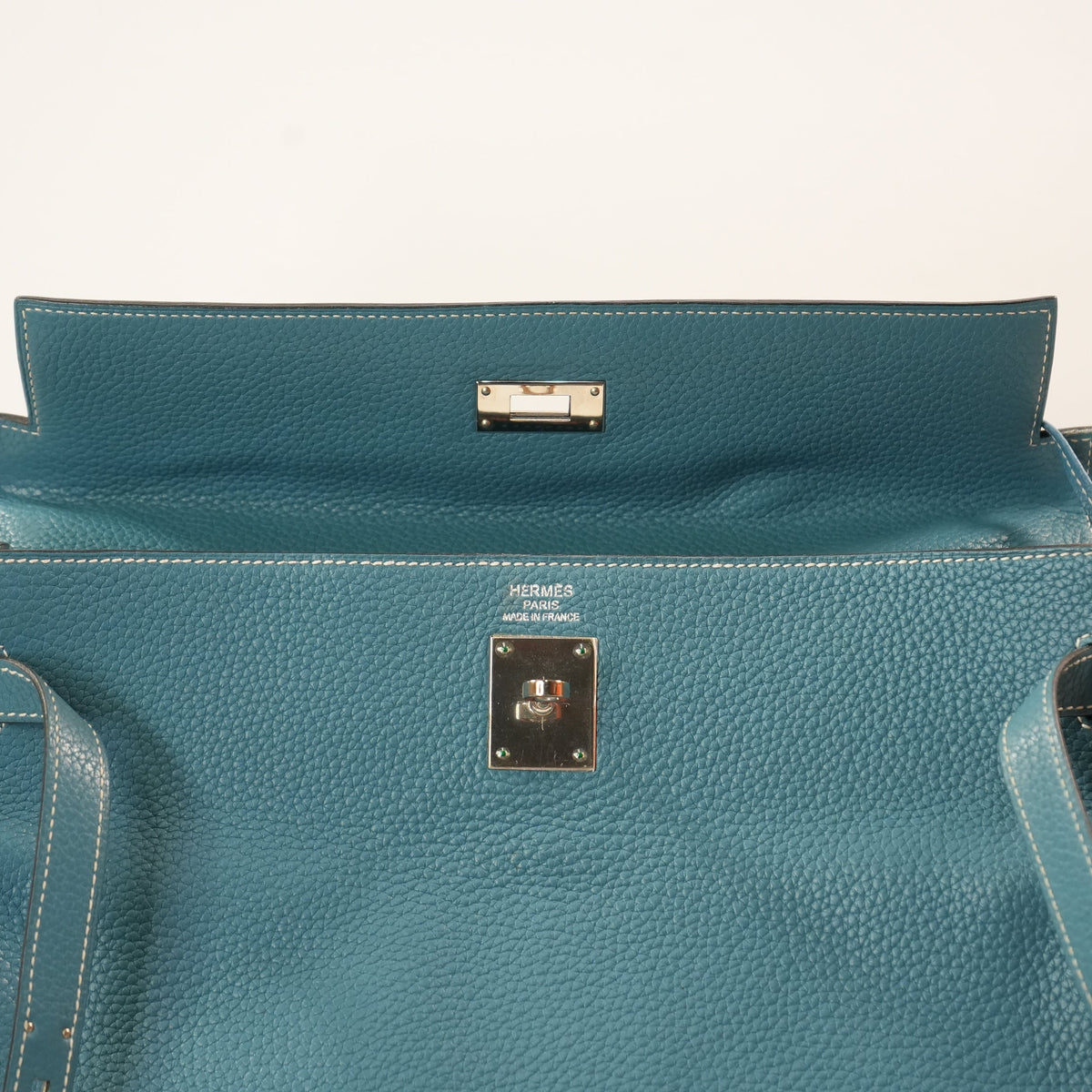Hermes Kelly 35 Retourne Blue Jean Togo Leather (J/2006)