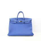 Hermes Birkin 40 in Bleu Saphir Clemence Leather (Q/2013)