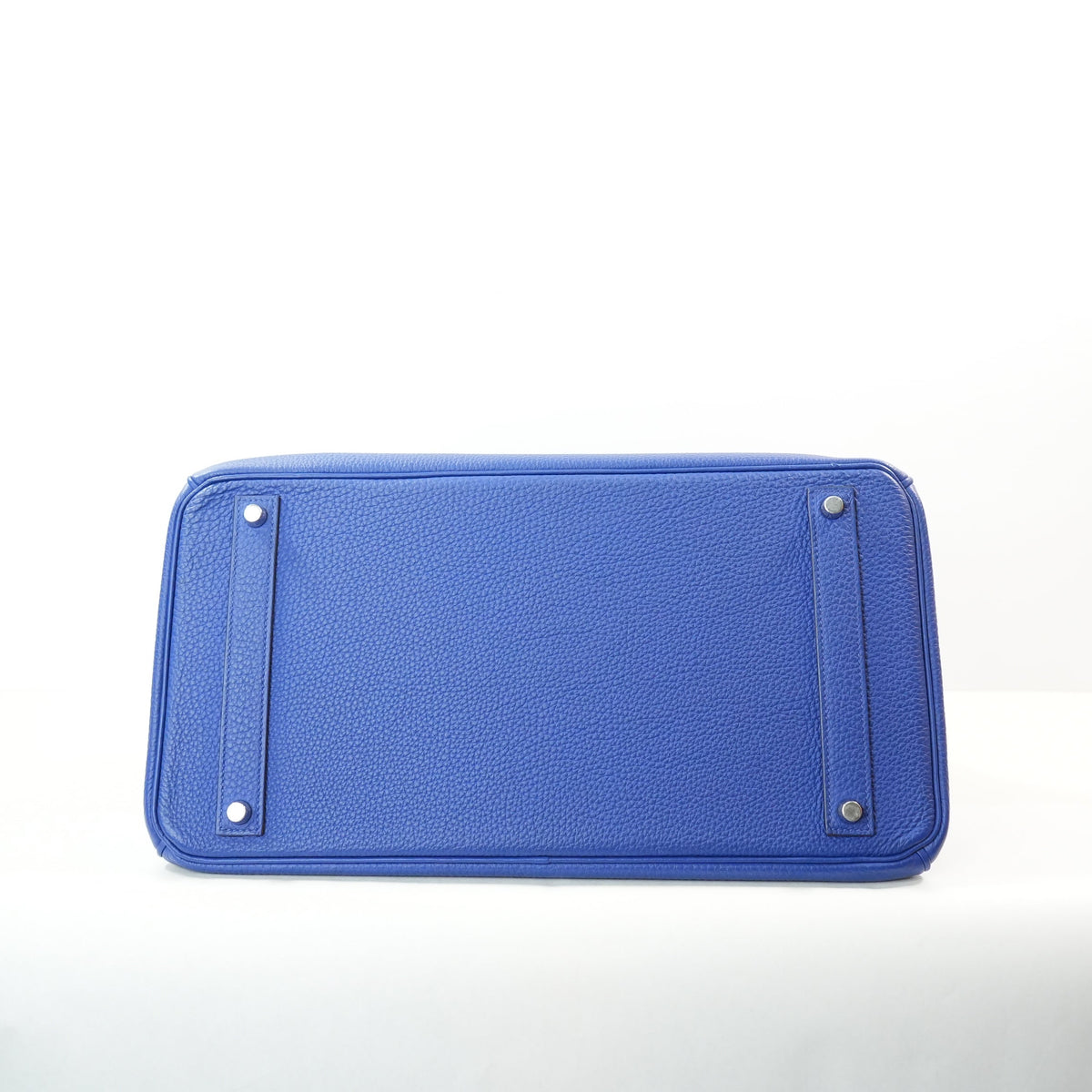 Hermes Birkin 40 in Bleu Saphir Clemence Leather (Q/2013)