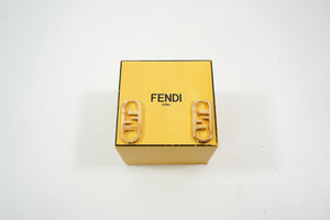 Fendi Gold FF Logo Earrings Full Set