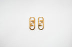 Fendi Gold FF Logo Earrings Full Set