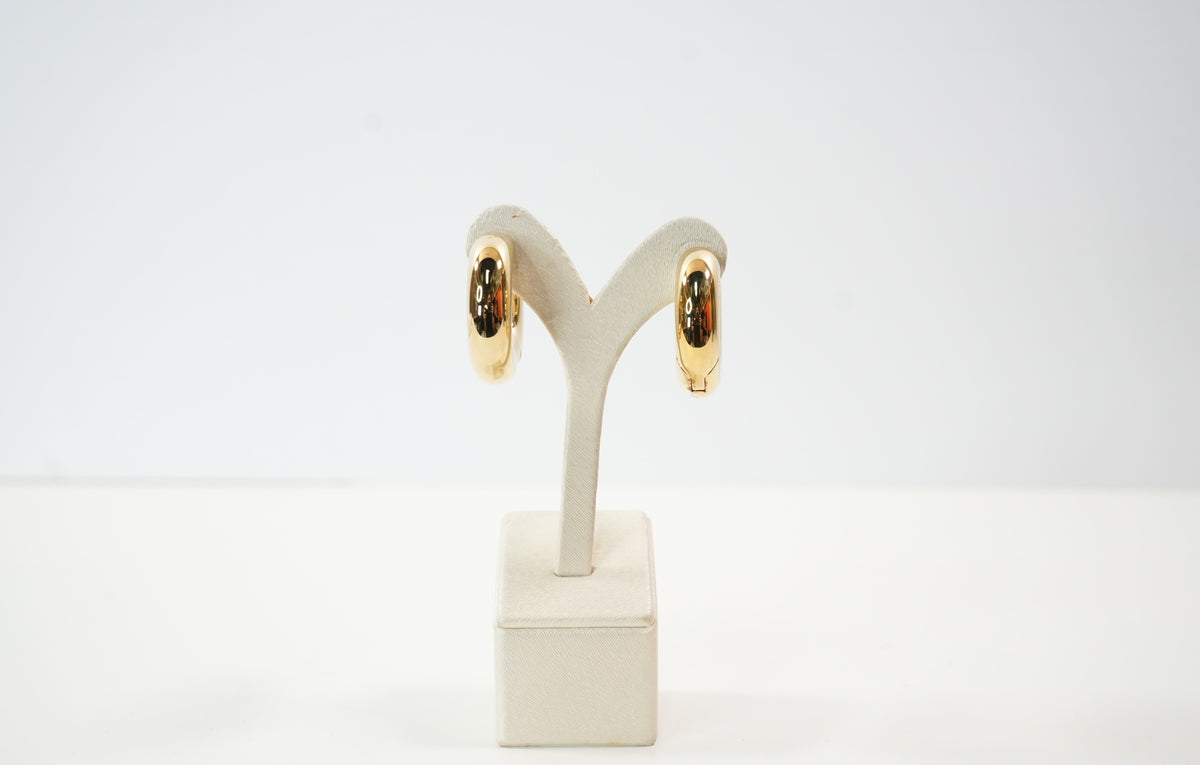 Saint Laurent Chunky gold hoop Earrings, full set