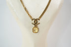 Chanel Interlocking CC Yellow Stone Necklace Full Set