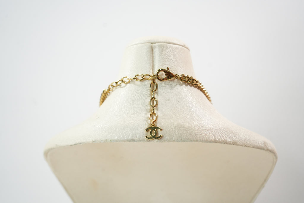 Chanel Interlocking CC Yellow Stone Necklace Full Set
