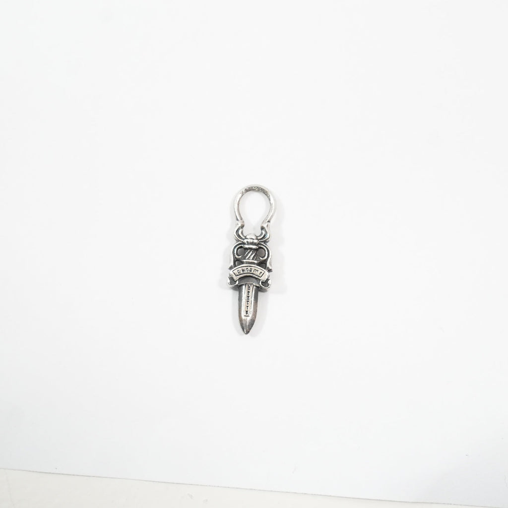 Chrome Hearts Silver Dagger Rounded Zipper Pull Pendant