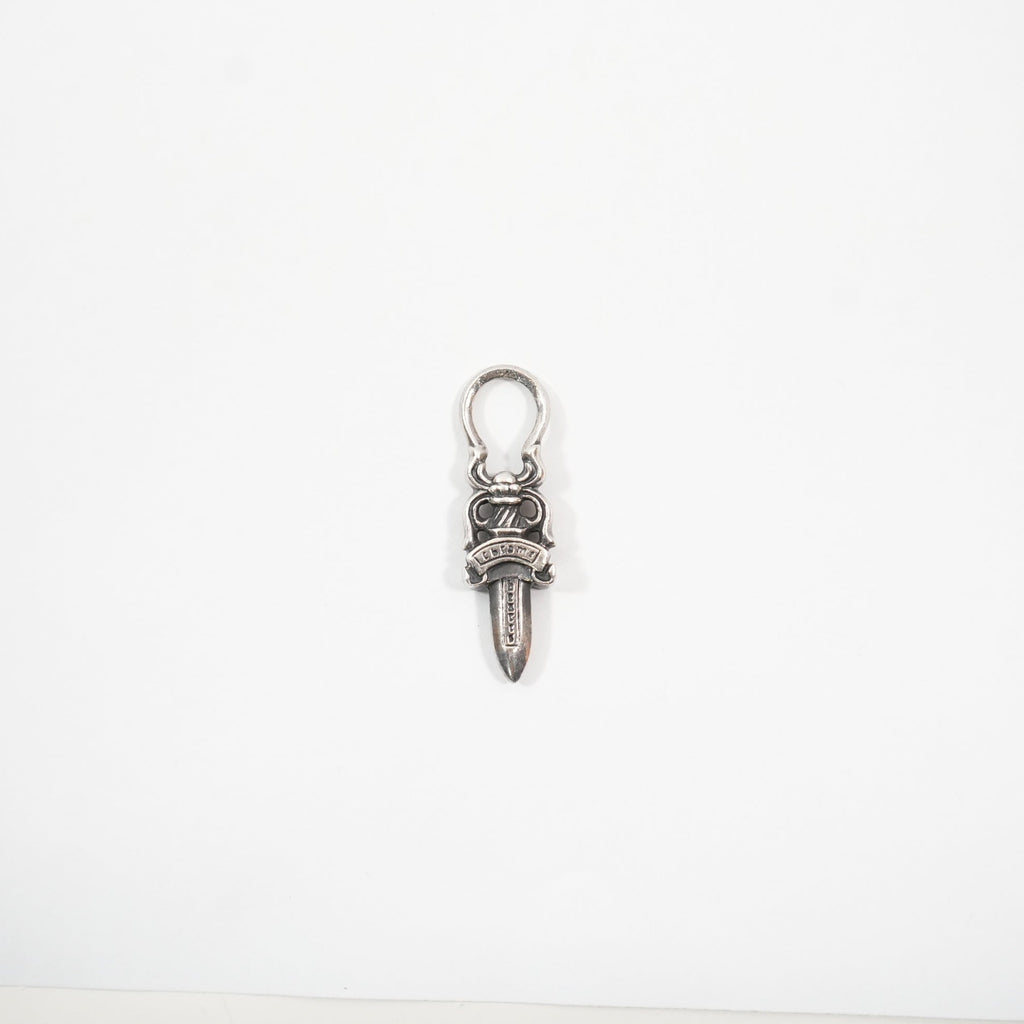 Chrome Hearts Silver Dagger Rounded Zipper Pull Pendant