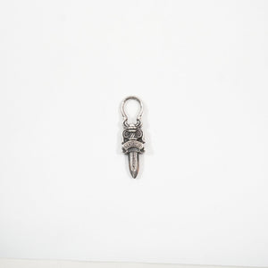 Chrome Hearts Silver Dagger Rounded Zipper Pull Pendant