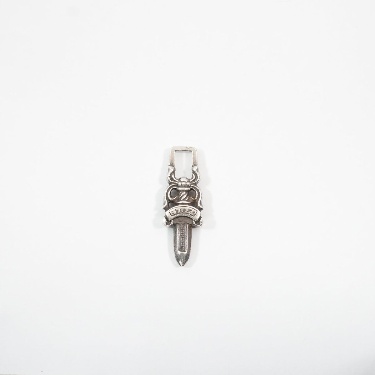Chrome Hearts Silver Dagger Square Zipper Pull Pendant