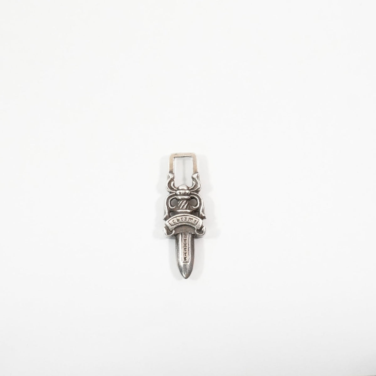 Chrome Hearts Silver Dagger Square Zipper Pull Pendant