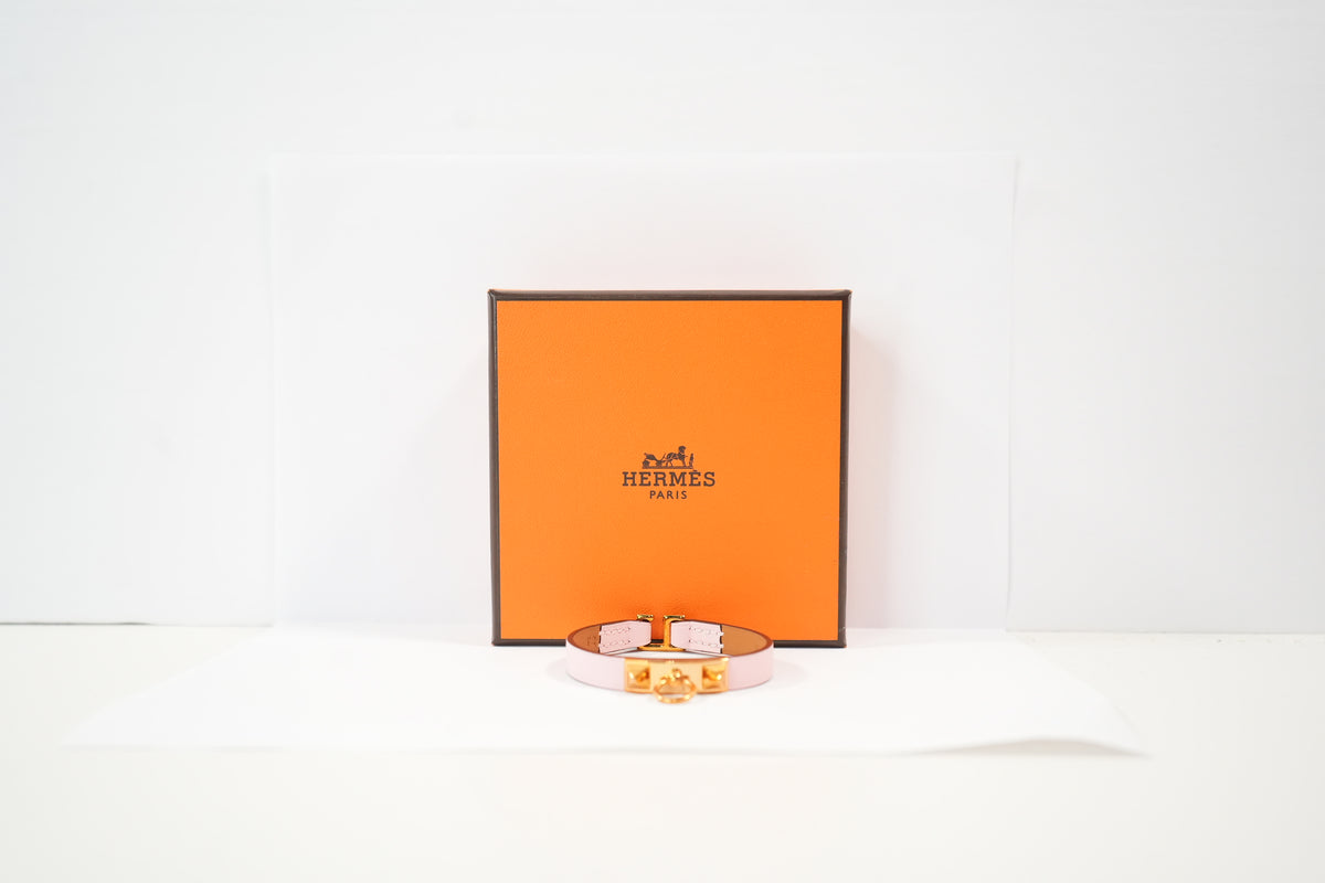 Hermes Mini Rivale Pink Bracelet, Full Set