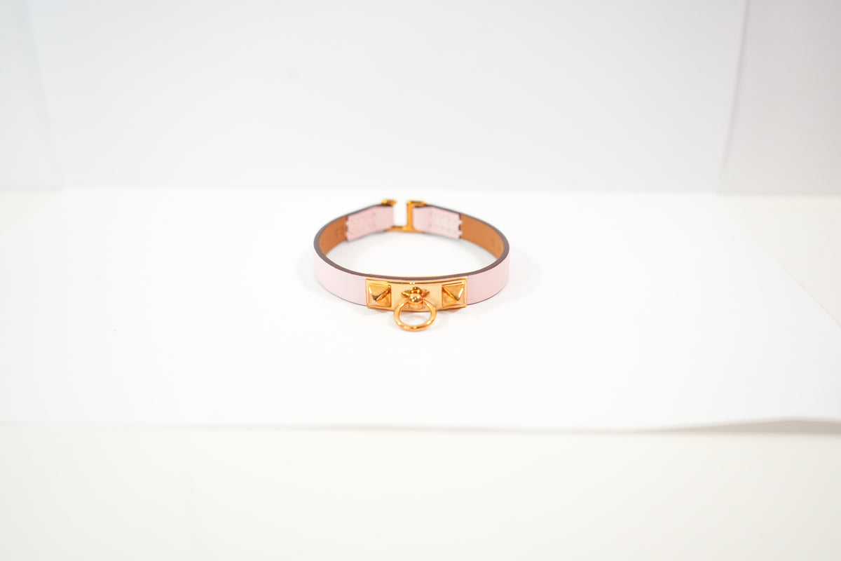 Hermes Mini Rivale Pink Bracelet, Full Set