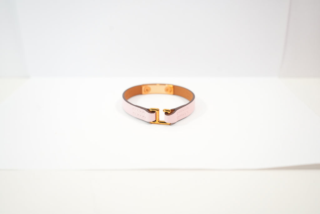 Hermes Mini Rivale Pink Bracelet, Full Set
