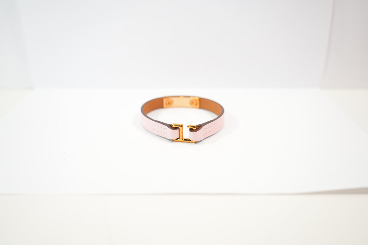 Hermes Mini Rivale Pink Bracelet, Full Set