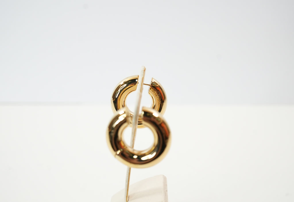 Saint Laurent Chunky gold hoop Earrings, full set