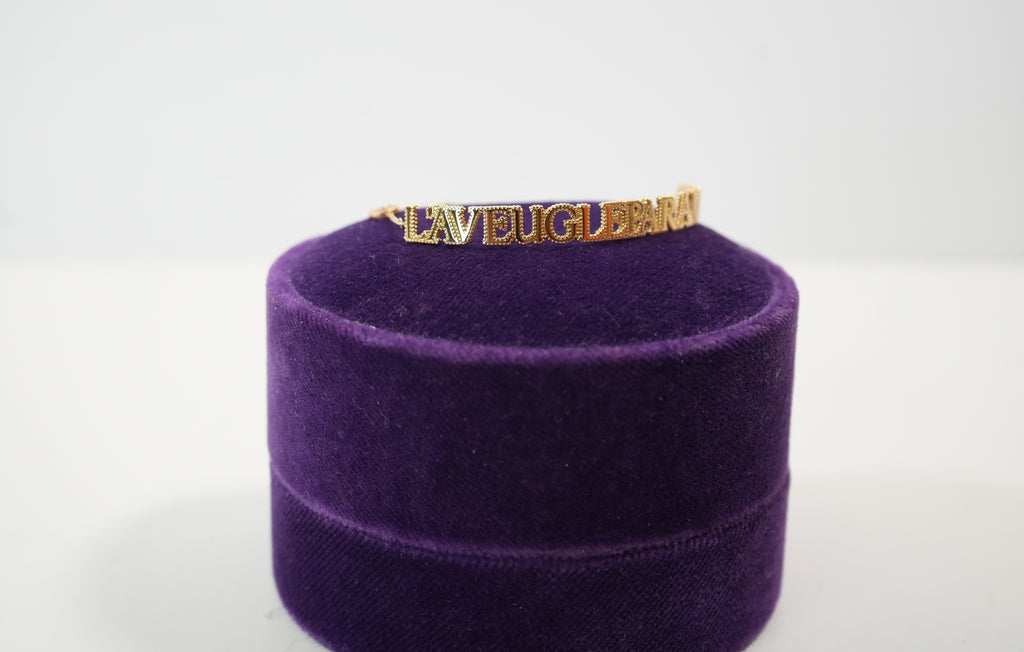 Gucci 18k Yellow Gold L'Aveugle Par Amour Bracelet With Casing