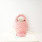 Bottega Veneta Kalimero Pink Woven Bucket Bag w/ dust bag