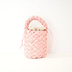 Bottega Veneta Kalimero Pink Woven Bucket Bag w/ dust bag
