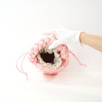 Bottega Veneta Kalimero Pink Woven Bucket Bag w/ dust bag