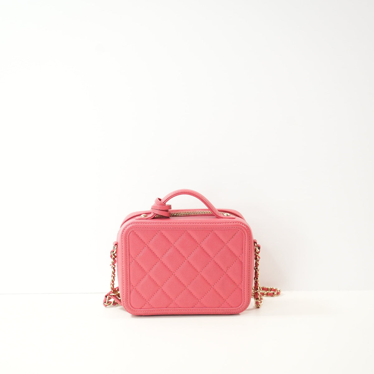 Chanel Caviar Quilted Small CC Filigree Vanity Case (dust bag)