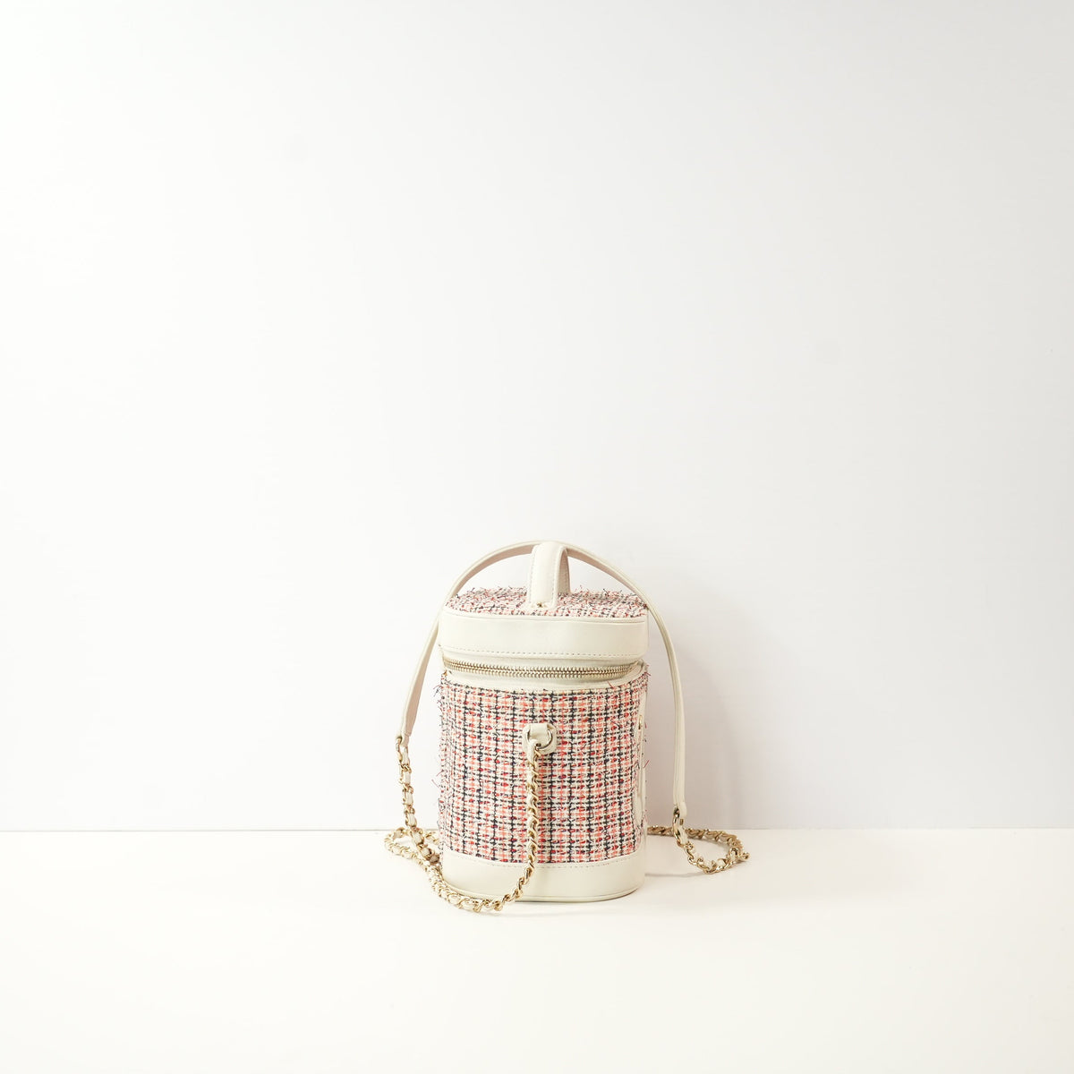Chanel CC Mania Vanity Case Tweed with Lambskin