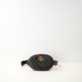 Gucci GG Marmont Torchon Belt Bag in black with a red trim