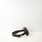 Gucci GG Marmont Torchon Belt Bag in black with a red trim