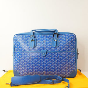 Goyard Maison Ambassade Briefcase In Blue (Dustbag)
